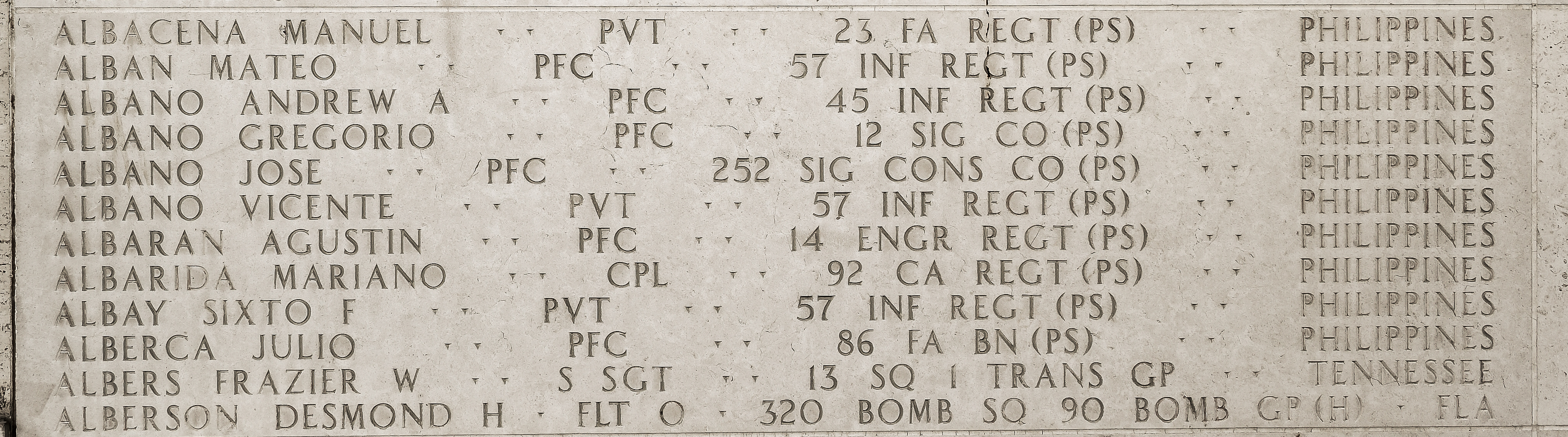 Desmond H. Alberson, Flight Officer